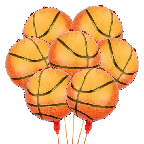Luftballons Basketball, 12 Stück 18 Zoll Folienballons Basketball, Riesen Ballons Basketball, Basketball Party Dekoration für Kinder Geburtstag Weltspiel Sport Mottoparty von Aurasky