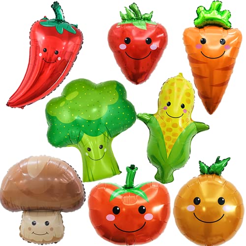 Luftballons Gemüse, 8 Stück Folienballon Gemüse, Bunte Riesen Gemüse Ballons, Erdbeerstaude Mais Karotte Broccoli Tomate Ballon, für Geburtstags Party Dekoration Kinder Geschenk Luftballons Gemüse, 8 Stück Folienballon Gemüse, Bunte Riesen Gemüse Ballons, Erdbeerstaude Mais Karotte Broccoli Tomate Ballon, für Geburtstags Party Dekoration Kinder Geschenk von Aurasky