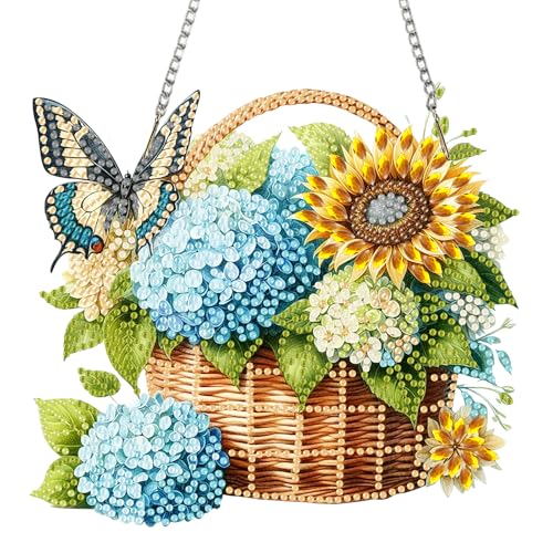 Auremi Blumen Diamond Painting Anhänger Set,Blumenkörbe Diamant Painting Bilder Hängende Ornament Kits Erwachsene Special Shaped Diamond Art Anhänger DIY Diamond Painting Windspiel Kranz Auremi Blumen Diamond Painting Anhänger Set,Blumenkörbe Diamant Painting Bilder Hängende Ornament Kits Erwachsene Special Shaped Diamond Art Anhänger DIY Diamond Painting Windspiel Kranz von Auremi