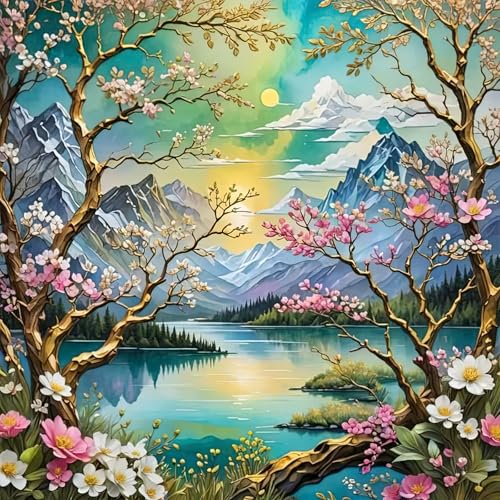 Auremi DIY Baum Diamant Painting Bilder für Erwachsene Anfänger,5D Landschaft Diamond Painting Set,DIY Runde Steine Diamant Kunst Kits,Diamant Painting für Zuhause Dekor 30x30 cm Auremi DIY Baum Diamant Painting Bilder für Erwachsene Anfänger,5D Landschaft Diamond Painting Set,DIY Runde Steine Diamant Kunst Kits,Diamant Painting für Zuhause Dekor 30x30 cm von Auremi