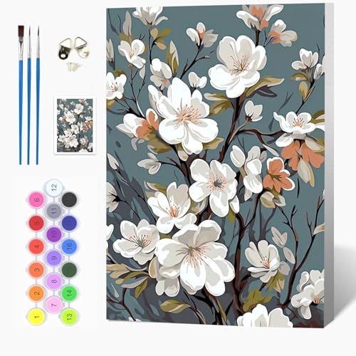Auremi DIY Blumen Malen nach Zahlen Set für Erwachsene Kinder mit Holzrahmen,Blumen Paint by Numbers Set Mit Ölgemälde für Anfänger Perfekte Geschenkidee und Wanddekoration 20x30cm Auremi DIY Blumen Malen nach Zahlen Set für Erwachsene Kinder mit Holzrahmen,Blumen Paint by Numbers Set Mit Ölgemälde für Anfänger Perfekte Geschenkidee und Wanddekoration 20x30cm von Auremi
