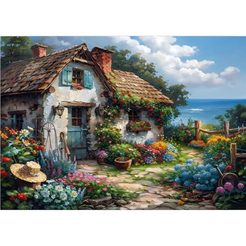 Auremi DIY Steinhaus Diamant Painting Bilder für Erwachsene Anfänger,5D Landschaft Diamond Painting Set,DIY Runde Steine Diamant Kunst Kits,Diamant Painting für Zuhause Dekor 30x40 cm Auremi DIY Steinhaus Diamant Painting Bilder für Erwachsene Anfänger,5D Landschaft Diamond Painting Set,DIY Runde Steine Diamant Kunst Kits,Diamant Painting für Zuhause Dekor 30x40 cm von Auremi