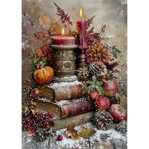 Auremi Diamond Painting Buch Diamant Painting Bilder Weihnachten Diamond Art Erwachsene Full DIY Diamant Kunst Malerei Stickerei Set Kreuzstich 30x40cm von Auremi