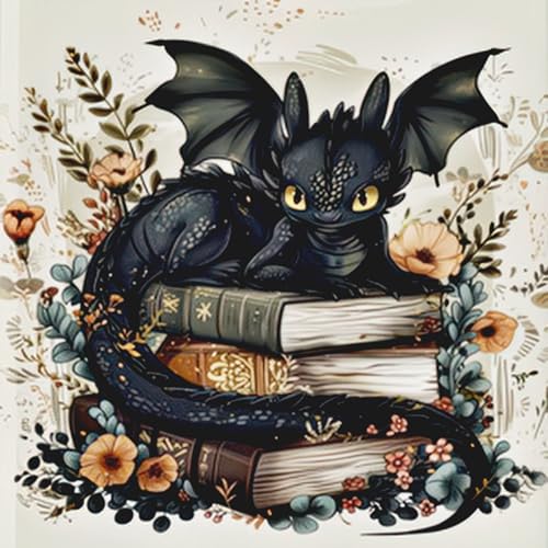 Auremi Diamond Painting Drache Buch Diamant Painting Bilder Diamond Art Erwachsene Full DIY Tiere Diamant Kunst Malerei Stickerei Set Kreuzstich 30x30cm Auremi Diamond Painting Drache Buch Diamant Painting Bilder Diamond Art Erwachsene Full DIY Tiere Diamant Kunst Malerei Stickerei Set Kreuzstich 30x30cm von Auremi