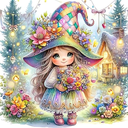 Auremi Diamond Painting Elfen Diamant Painting Bilder Diamond Art Erwachsene Full DIY Diamant Kunst Malerei Stickerei Set Kreuzstich 30x30cm von Auremi
