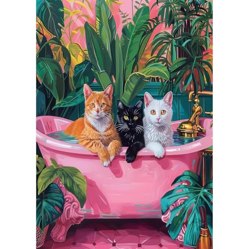 Auremi Diamond Painting Katze Badewanne Diamant Painting Bilder Diamond Art Erwachsene Full DIY Tiere Diamant Kunst Malerei Stickerei Set Kreuzstich 30x40cm Auremi Diamond Painting Katze Badewanne Diamant Painting Bilder Diamond Art Erwachsene Full DIY Tiere Diamant Kunst Malerei Stickerei Set Kreuzstich 30x40cm von Auremi