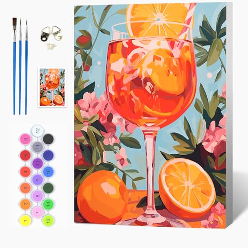 Auremi Getränke Malen nach Zahlen Erwachsene Kinder,Früchte Paint by Numbers Set Mit Ölgemälde für Anfänger mit Holzrahmen 20x30cm DIY Kunstkit Mit 3 Pinseln und Acrylfarbe knitterfreie leinwand Kit Auremi Getränke Malen nach Zahlen Erwachsene Kinder,Früchte Paint by Numbers Set Mit Ölgemälde für Anfänger mit Holzrahmen 20x30cm DIY Kunstkit Mit 3 Pinseln und Acrylfarbe knitterfreie leinwand Kit von Auremi