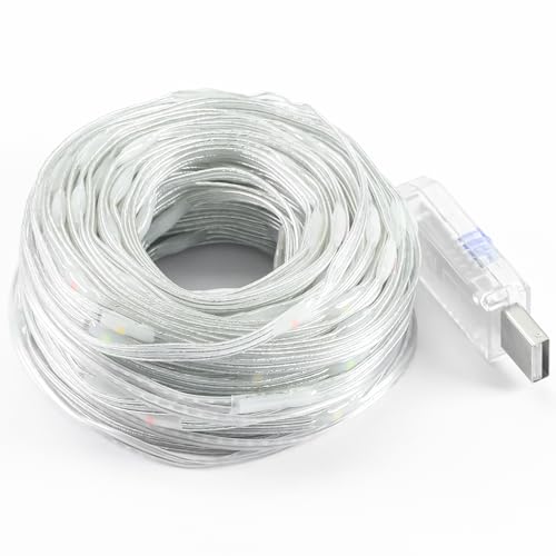Led Lichterkette 20m 200 Leds mit USB, 5V/2A Wasserdicht Kupferdraht RGB fairy light, Draht Micro Lichterketten für DIY Weihnachten, Garten, Party, Hochzeit Deko Led Lichterkette 20m 200 Leds mit USB, 5V/2A Wasserdicht Kupferdraht RGB fairy light, Draht Micro Lichterketten für DIY Weihnachten, Garten, Party, Hochzeit Deko von Aurevita