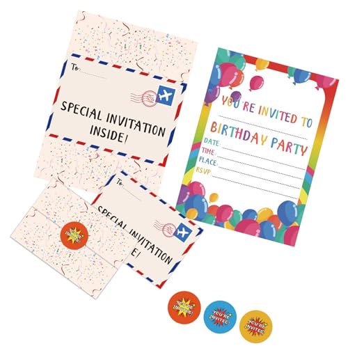 18 PCs Geburtstagsfeiereinladungen Mit Aufkleber Jungen Mädchen Kinder Einladen Karten Geburtstag Einladungen Partyzubehör 18 PCs Geburtstagsfeiereinladungen Mit Aufkleber Jungen Mädchen Kinder Einladen Karten Geburtstag Einladungen Partyzubehör von Aurgiarme