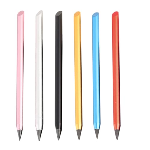 6pcs Metall Everlasting Stift Mit Berührender Bildschirmspitze Für Die Meisten Kapazitiven Bildschirmlöschbare Tintenlose Stift Zum Zeichnen von Aurgiarme