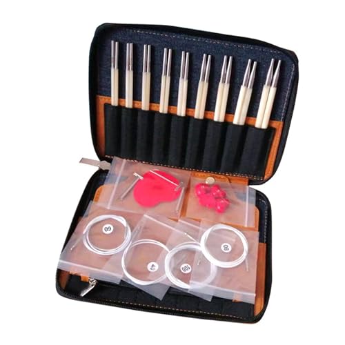 9pairs Aluminium Austauschbares Kreisförmiges Stricknadelsatz 3 0 Mm Bis 6 0 Mm Mit Ledertuap 9pairs Aluminium Austauschbares Kreisförmiges Stricknadelsatz 3 0 Mm Bis 6 0 Mm Mit Ledertuap von Aurgiarme