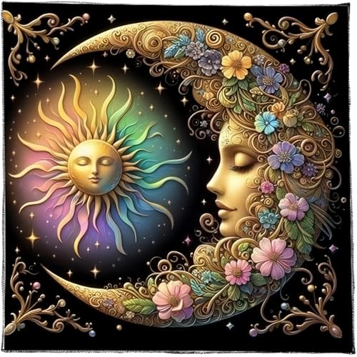 Aurgiarme Blumenmond Sonnenmuster Astrologie Tischdecke Tarots Göttliche Tischdecke Altars Stoff Gottesbrettspiel Accessoire Aurgiarme Blumenmond Sonnenmuster Astrologie Tischdecke Tarots Göttliche Tischdecke Altars Stoff Gottesbrettspiel Accessoire von Aurgiarme