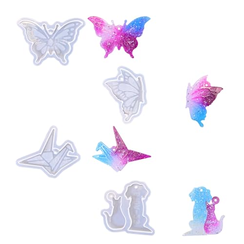 Flexible Silikonform Für Kreative Schlüsselbund Und Dekore Projekte Mit Einzigartigen Schmetterlings Und Papierkranenformen Flexible Silikonform Für Kreative Schlüsselbund Und Dekore Projekte Mit Einzigartigen Schmetterlings Und Papierkranenformen von Aurgiarme