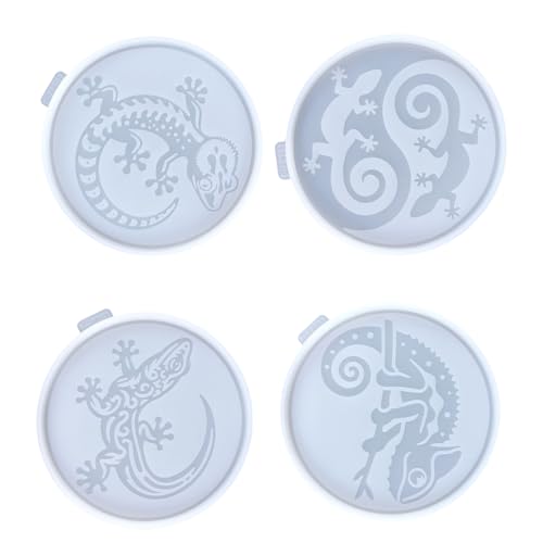 Set Von 4 Crafting Formen Tassenpolsterform Eidechsen Formbechermatten Form von Aurgiarme