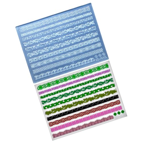 Wiederverwendbare Silikon 3D Nägel Kunstform Geprägte Nägelmuster Für Handwerksferien Und Klassische Designs Mit Verschiedenen Mustern von Aurgiarme