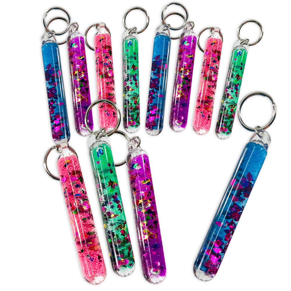 Großpack Anhänger mit Fließ-Glitter, 10cm, 12er Pack, Schlüsselanhänger als Mitgebsel Großpack Anhänger mit Fließ-Glitter, 10cm, 12er Pack, Schlüsselanhänger als Mitgebsel von Aurich