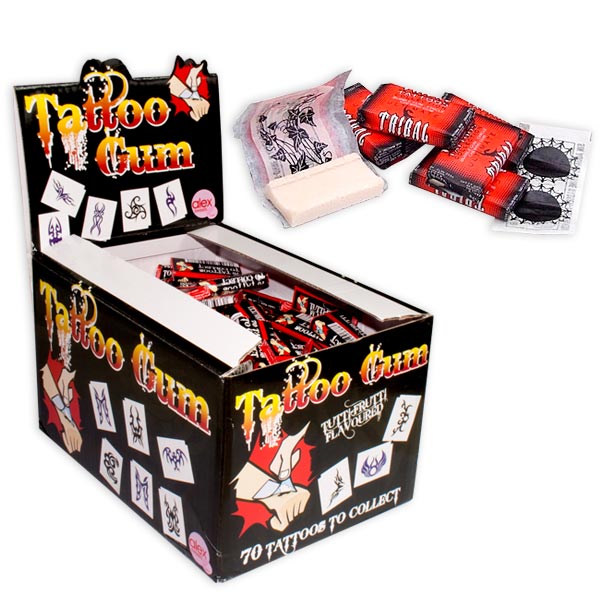 Großpack Kaugummi TRIBAL inkl. Tattoo, 200 Stk. Großpack Kaugummi TRIBAL inkl. Tattoo, 200 Stk. von Aurich