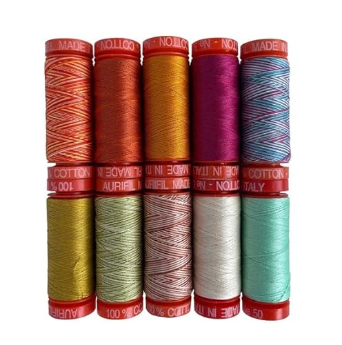 Aaronica Cole Rustikaler Chic Spulen, 10 kleine Spulen, 50 W, 100 % ägyptische Baumwolle, ideal für Handstickerei, Quilten, Ziernähen, hergestellt in Italien Aaronica Cole Rustikaler Chic Spulen, 10 kleine Spulen, 50 W, 100 % ägyptische Baumwolle, ideal für Handstickerei, Quilten, Ziernähen, hergestellt in Italien von Aurifil
