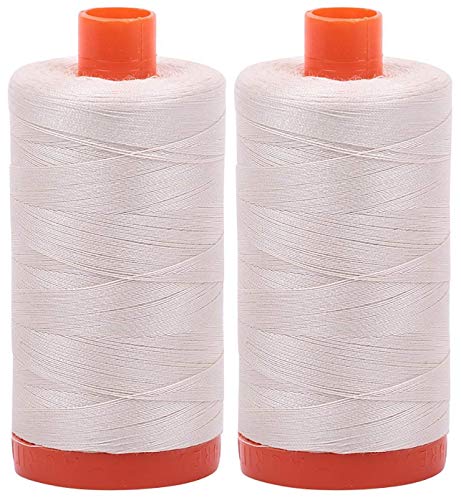 Aurifil 50 WT – Silber-Weiß (2309) Solid – Mako-Baumwollgarn – je 1400 Meter von Aurifil