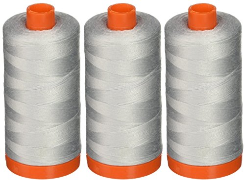 Aurifil A1050–2600 Mako-Baumwollfaden, massiv, 50 Wt, 1422 Yds Dove 3er-Pack von Aurifil