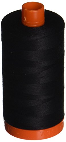 Aurifil A1050–2692 Mako-Baumwollgarn, solide, 50 WT, 1422 Yds, schwarz von Aurifil