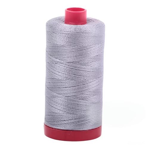 Aurifil Baumwollgarn, 12 W, Grau Nr. 2605, 100 % ägyptische Baumwolle, ideal für Handstickerei, Quilten, Ziernähen, hergestellt in Italien von Aurifil