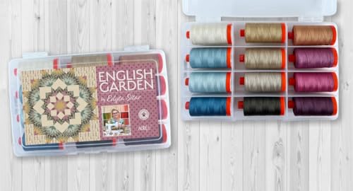 Aurifil Edyta Sitar Garn-Set English Garden, 12 große Spulen, Baumwolle, 50 W Aurifil Edyta Sitar Garn-Set English Garden, 12 große Spulen, Baumwolle, 50 W von Aurifil