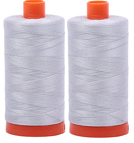 Aurifil Mako 50 W Gewinde, 2 große Spulen: Dove 2600 Farbe Aurifil Mako 50 W Gewinde, 2 große Spulen: Dove 2600 Farbe von Aurifil