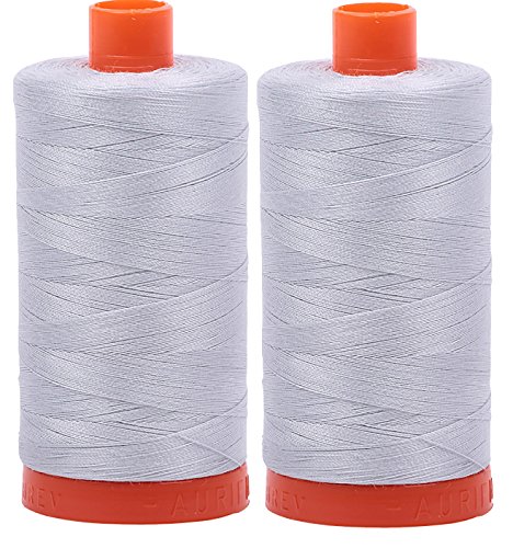 Aurifil Mako 50 W Gewinde, 2 große Spulen: Dove 2600 Farbe von Aurifil