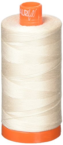 Aurifil Mako-Baumwollgarn, solide, 50 W, 1400 m, Austernfarben von AURIFIL USA