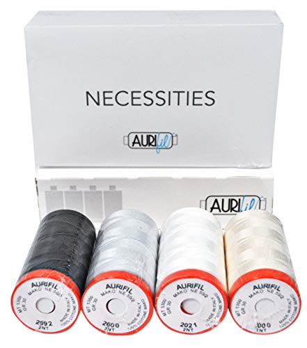Aurifil Necessities Thread Collection - 4 Spulen, sortiert von Aurifil