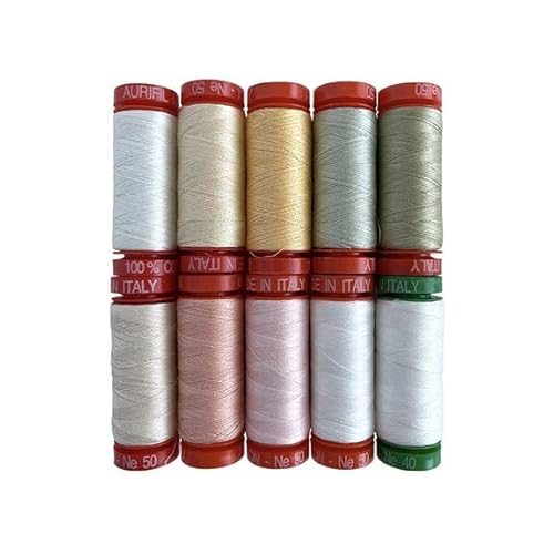 Heather Briggs Blumenmädchen 10 kleine Spulen – 100% ägyptische Baumwolle – ideal für Handstickerei, Quilten, Ziernähen, dekorative Näharbeiten – hergestellt in Italien Heather Briggs Blumenmädchen 10 kleine Spulen – 100% ägyptische Baumwolle – ideal für Handstickerei, Quilten, Ziernähen, dekorative Näharbeiten – hergestellt in Italien von Aurifil