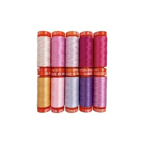 Hoffman Fabrics Amethyst Hoffman Challenge 10 kleine Spulen 50 W – 100 % ägyptische Baumwolle – ideal für Handstickerei, Quilten, Ziernähte, dekorative Näharbeiten Hoffman Fabrics Amethyst Hoffman Challenge 10 kleine Spulen 50 W – 100 % ägyptische Baumwolle – ideal für Handstickerei, Quilten, Ziernähte, dekorative Näharbeiten von Aurifil