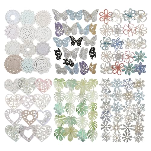 AuriicLeaf Vintage ausgehöhltes Scrapbook-Papier-Set, 180 Stück, Schmetterling, Blumenblätter, Herzen, Ephemera für Tagebuch, Scrapbooking und Bastelarbeiten AuriicLeaf Vintage ausgehöhltes Scrapbook-Papier-Set, 180 Stück, Schmetterling, Blumenblätter, Herzen, Ephemera für Tagebuch, Scrapbooking und Bastelarbeiten von AuriicLeaf