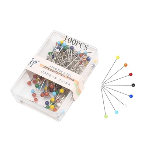 Auriselle 100 Stück Stecknadeln mit Kopf 32 mm Bunte Glaskopfnadeln Eisen und Glas Stecknadel Glaskopfstecknadeln Runde Abstecknadeln für Basteln Nähen Säumen Auriselle 100 Stück Stecknadeln mit Kopf 32 mm Bunte Glaskopfnadeln Eisen und Glas Stecknadel Glaskopfstecknadeln Runde Abstecknadeln für Basteln Nähen Säumen von Auriselle