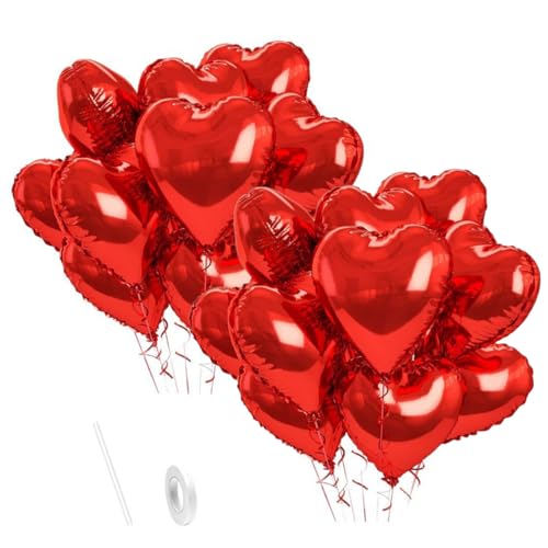 Auriselle 24 Stück 18 Zoll Herzluftballons Rot Luftballon Set Party Luftballons Ballons Hochzeit Herz, einfach zu handhaben, Dekorationen bei Feiern, Events und romantischen Anlässen Auriselle 24 Stück 18 Zoll Herzluftballons Rot Luftballon Set Party Luftballons Ballons Hochzeit Herz, einfach zu handhaben, Dekorationen bei Feiern, Events und romantischen Anlässen von Auriselle