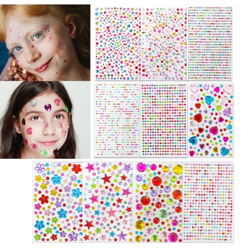 Auriselle 3514 Selbstklebenden Glitzersteinen 10 Blatt Bunte Strasssteine für DIY Bastelarbeiten Kristallglitzeraufkleber für Fotorahmen, Gesicht, Nagelverzierung Auriselle 3514 Selbstklebenden Glitzersteinen 10 Blatt Bunte Strasssteine für DIY Bastelarbeiten Kristallglitzeraufkleber für Fotorahmen, Gesicht, Nagelverzierung von Auriselle