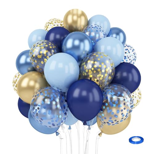 Auriselle 60 Stück 12 Zoll Blau und Goldene Luftballons Ballons Geburtstag Set - Vielfältige Kombinationen, Umweltfreundlich Sicher, Eventplaner Kreative Dekorationen Auriselle 60 Stück 12 Zoll Blau und Goldene Luftballons Ballons Geburtstag Set - Vielfältige Kombinationen, Umweltfreundlich Sicher, Eventplaner Kreative Dekorationen von Auriselle