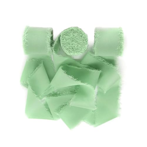Auriselle Chiffon Geschenkband 3 Rollen 40 mm x 5 Meter, Breit Band Eukalyptus Grün Fransenrand DIY-Matching Tischband Stoffband Hochzeitseinladungen Brautsträuße Tischband Geschenkverpackungen Auriselle Chiffon Geschenkband 3 Rollen 40 mm x 5 Meter, Breit Band Eukalyptus Grün Fransenrand DIY-Matching Tischband Stoffband Hochzeitseinladungen Brautsträuße Tischband Geschenkverpackungen von Auriselle