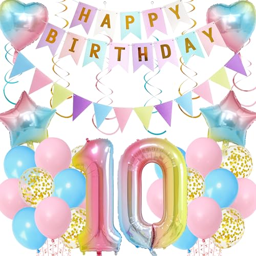 Regenbogen-Dekoration zum 10. Geburtstag Regenbogen-Dekoration zum 10. Geburtstag von Aurmonigo