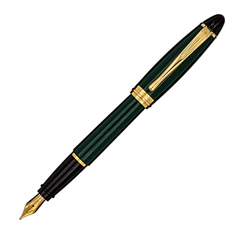 Aurora Füllfederhalter IPSILON Resin | Schreibstift aus Harz in Grün mit vergoldeten Beschlägen | Verchromte Stahlfeder in der Stärke M | Geschenkbox Aurora Füllfederhalter IPSILON Resin | Schreibstift aus Harz in Grün mit vergoldeten Beschlägen | Verchromte Stahlfeder in der Stärke M | Geschenkbox von Aurora Pen