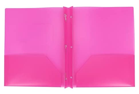Aurora LLC. Schul- und Bürobedarf, Kunststoff-Ordner mit Zinken und zwei Taschen, Rosa von Aurora2018