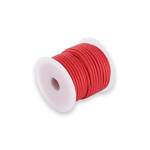 AURORIS 10m Rolle Baumwollband rund 1mm Farbe: rot von Auroris