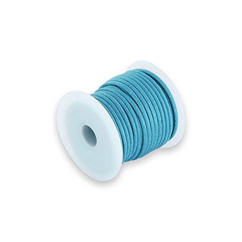AURORIS 10m Rolle Baumwollband rund 1mm Farbe: türkis von Auroris