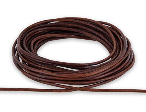 AURORIS - 5m Lederband rund - Ø 1mm - antik-braun AURORIS - 5m Lederband rund - Ø 1mm - antik-braun von Auroris