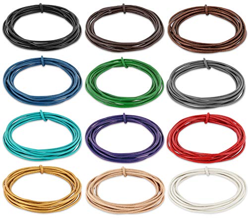 AURORIS - 5m Lederband rund Ø 2 mm - Farbe wählbar - Variante: kupferfarben von Auroris
