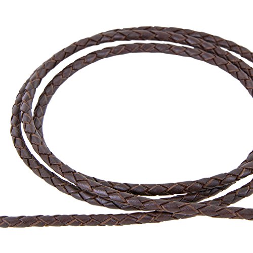 Auroris - Lederband geflochten - Durchmesser/Farbe/Länge wählbar - Variante: Ø 3mm / braun / 3m Auroris - Lederband geflochten - Durchmesser/Farbe/Länge wählbar - Variante: Ø 3mm / braun / 3m von Auroris