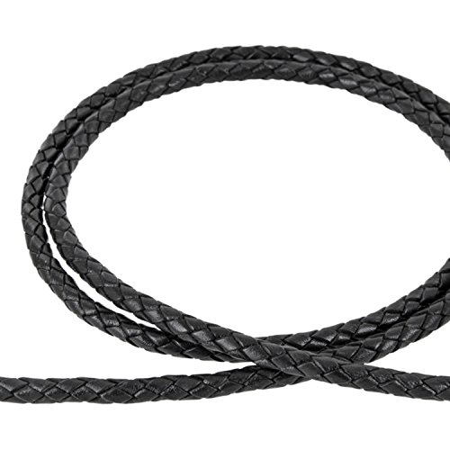 Auroris - Lederband geflochten - Durchmesser/Farbe/Länge wählbar - Variante: Ø 5mm / schwarz / 3m Auroris - Lederband geflochten - Durchmesser/Farbe/Länge wählbar - Variante: Ø 5mm / schwarz / 3m von Auroris