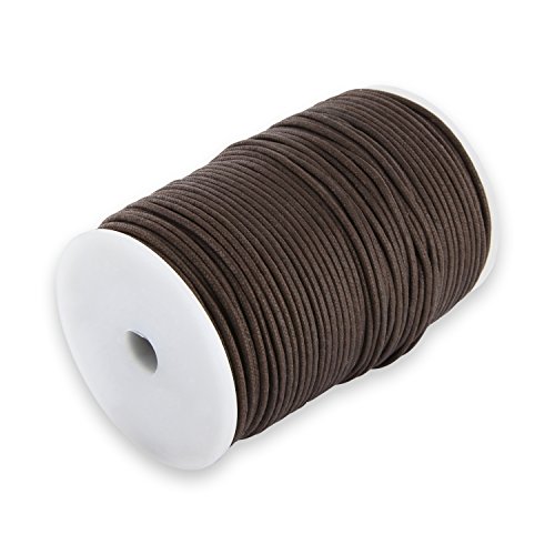 Auroris 100 m Rolle Baumwollband, rund 1,5 mm, braun von Auroris