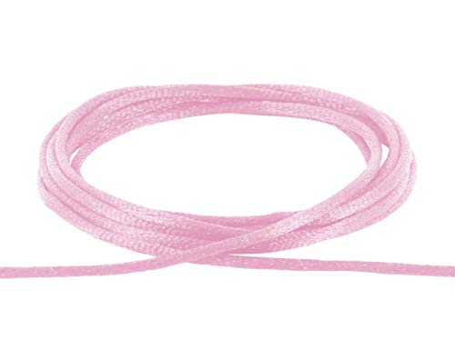 Auroris - 10m Nylonband rund 1mm Farbe: rosa von Auroris